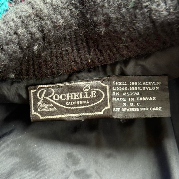 Vintage 80’s Rochelle California Colorful Abstract ZipUp Lined Jacket - Picture 6 of 8